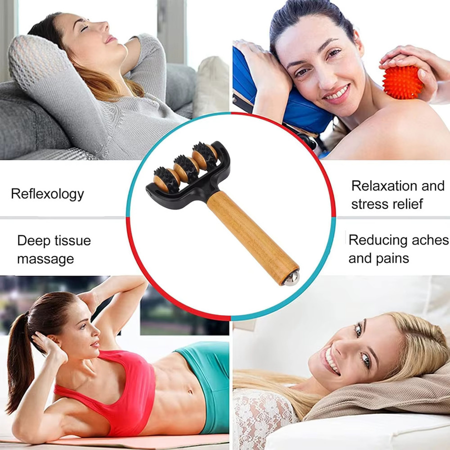 BOTQTOW Massageroller aus Holz, Ganzkörpermassagegerät, Unisex - Bild 5