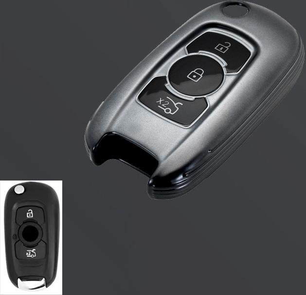 TPU Autoschlüsselhülle in Grau für Opel Vauxhall Astra K Corsa E und Buick Verano Encore GX GL6 als Zubehör - Bild 1