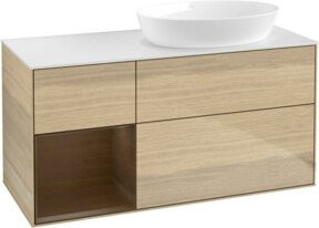 V&B Waschtischunterschrank Finion Wandbeleuchtung in Weiß, Breite: 120 cm - Bild 1