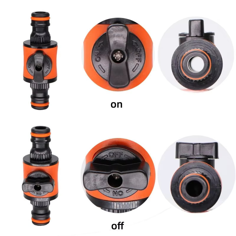 Schnellkupplung Wasserhahnadapter für Gartenschlauch und Bewässerung, 16 mm, Kunststoff, Orange - Bild 4