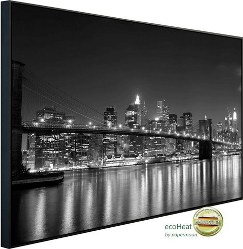 papermoon Infrarotheizung EcoHeat - New York Schwarz Weiss mit Matt-Effekt und App-Steuerung - Bild 1
