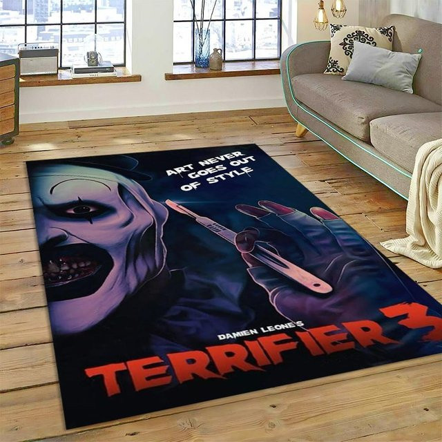 Karpetti 3D Terrifier 3 Horror Clown Teppich, Mehrfarbig, B/B: 80 x 120 cm - Bild 1
