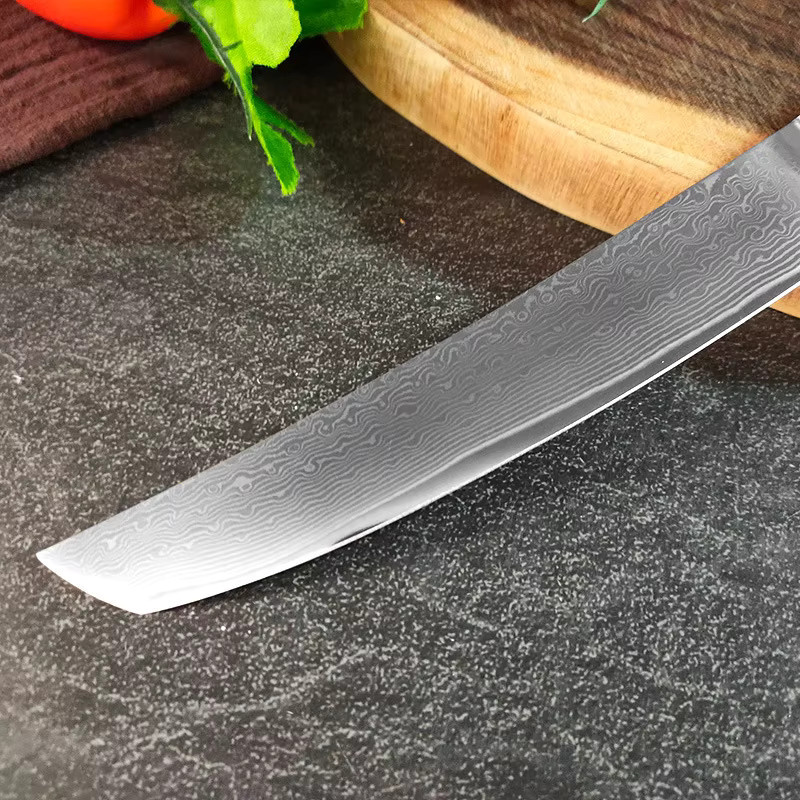 ALLWIN HOUSEWARE W Damaskus Stahl Cleaver Messer in Silber mit Holzgriff - Bild 6