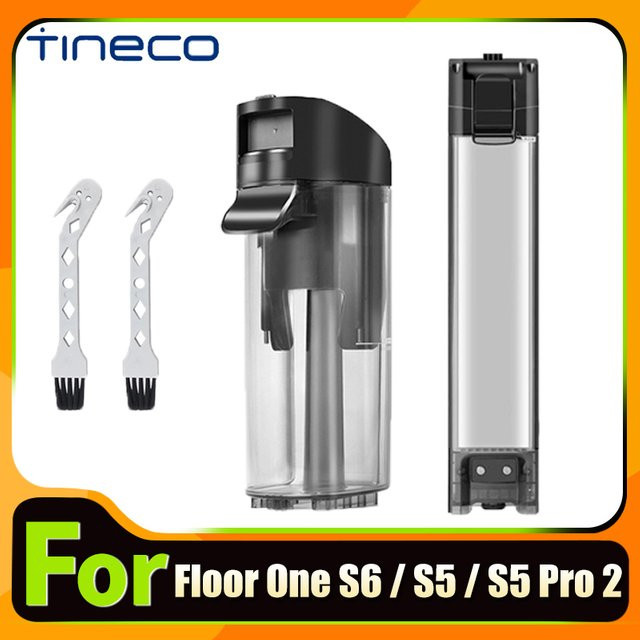Tineco Original Wassertank für FLOOR ONE S6, S5 und S5 Pro, transparent, Zubehör mit Nass- und Trockenbürstenrolle sowie HEPA-Filter - Bild 1