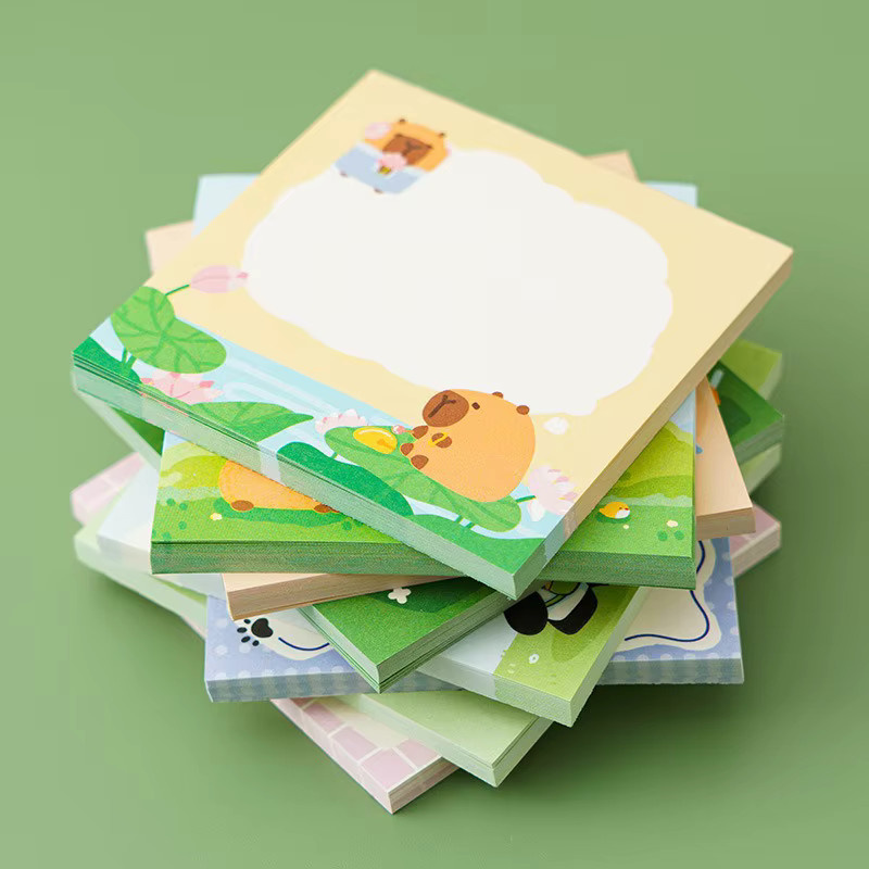 Niedliches Panda Haftnotizbuch mit Cartoon-Design, zerreißbarer Notizblock in Weiß und Mehrfarbig, hochwertiges Papier - Bild 2