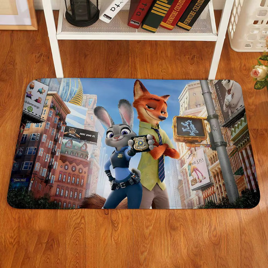 52TOYS Zootopia 2 Fußmatte aus Polyester mit rutschfester Unterseite, B/B/T: 60 x 40 cm, Mehrfarbig - Bild 2