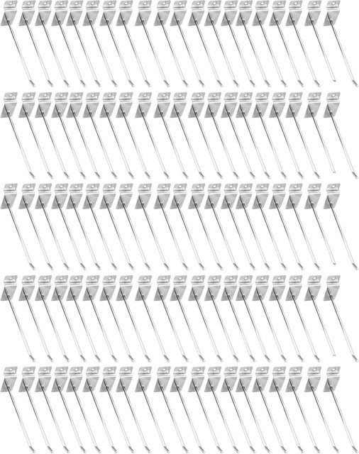 100 Stück Schlitzhaken von aimo aus verzinktem Eisen in Silber, Länge: 15 cm, Durchmesser: 4 mm zur Warenpräsentation - Bild 1