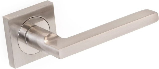 Emuca Tieftürdrückergarnitur Perth in Nickel Satiniert mit Aluminium Rosette D50 mm - Bild 1
