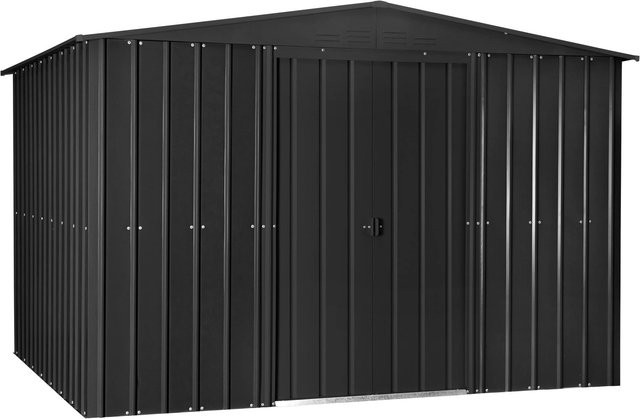 Globel Industries Metall-Gerätehaus 10x10 in Anthrazit, B/T: 295 x 299 cm - Bild 1