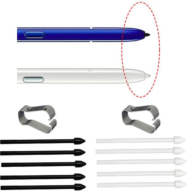 Samsung S Pen Ersatzspitzen mit Metallclip für Galaxy Note 10, 10+, 20 und 20 Ultra in Schwarz - Bild 1