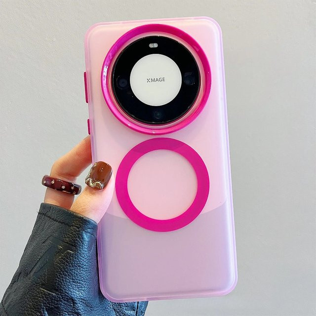 Stoßfeste magnetische Ladehülle für Honor X9d, Honor X70 und Honor Magic 8 Lite in mattem Design aus hartem PC, erhältlich in Schwarz und Pink - Bild 1