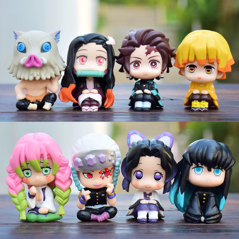 Bandai Demon Slayer Q-Version Spielzeugset, 8-teiliges Set, PVC-Figuren - Bild 4