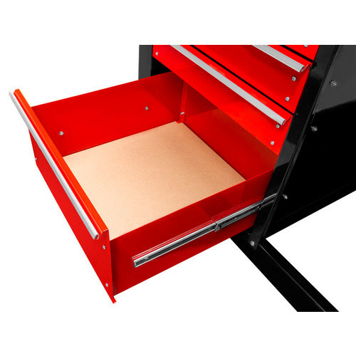 Holzmann Werkbank WT39 mit Lochwand und Staufächern in Schwarz/Rot - Bild 2