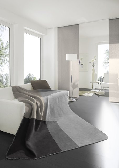 Wohndecke QUADER mit geometrischem Design in Beige, Braun oder Grau, B/T: 200 x 150 cm - Bild 1