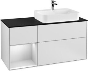 V&B Finion Waschtischunterschrank in Weiß lackiert, Breite: 120 cm, Tiefe: 50,1 cm, Höhe: 50,1 cm - Bild 1