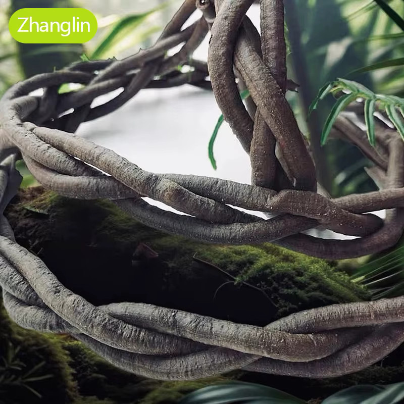 Zhanglin Künstliche Efeu-Rankpflanze Grün, Hängende Kletterpflanze für Aquarium, Aquascape und Wohnzimmer, Länge: 100 cm - Bild 3
