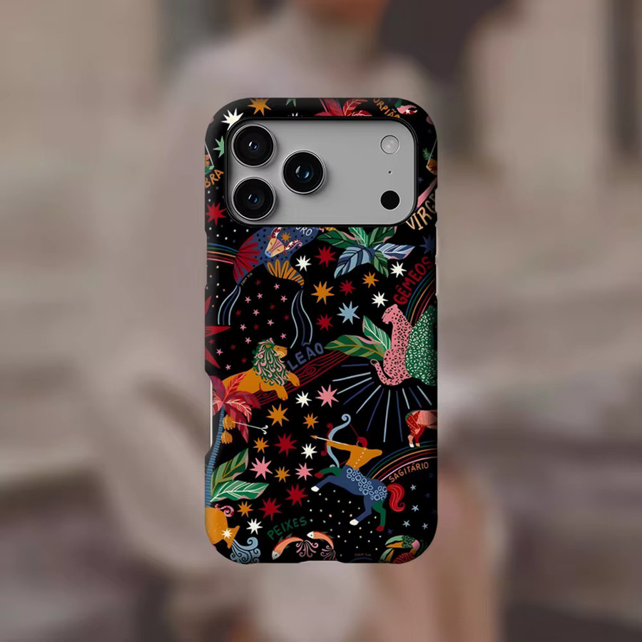 Zodiac Tropics Magnetische Handyhülle für iPhone 17 16 15 14 13 Pro Max Plus Multicolor – Robuste Einzel- und Doppelschicht-Schutzhülle - Bild 3
