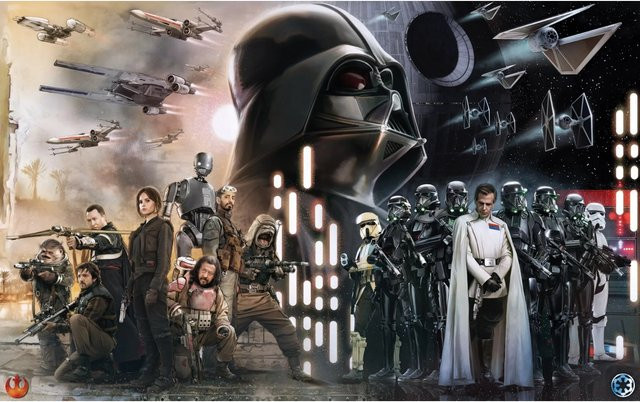 Komar Fototapete Vlies Star Wars Collage Multicolor B: 400 cm, H: 250 cm - Bild 1