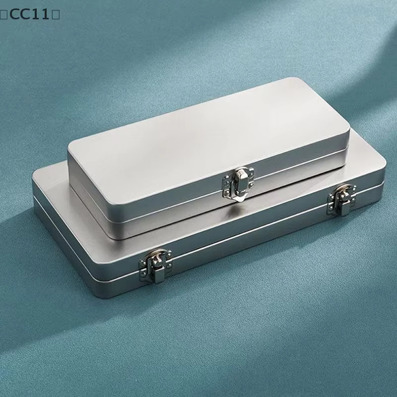 itariaCC11 soiZ Metallbox mit Deckel in Silber für Bürobedarf und Kosmetika - Bild 2