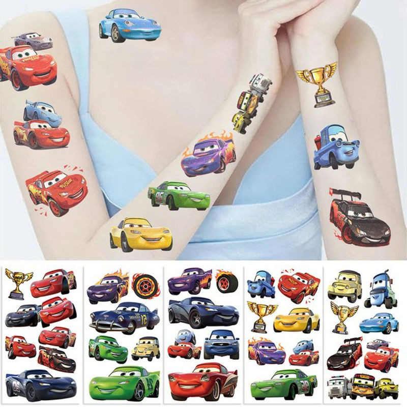Disney Lightning McQueen Temporäre Tattoos für Kinder, 10er Set, mehrfarbig - Bild 1