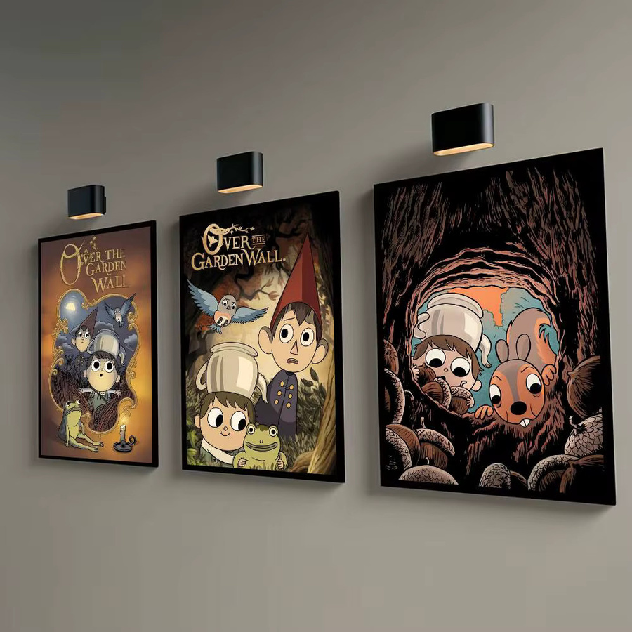 Anime Over the Garden Wall Wandaufkleber aus Papier, Mehrfarbiger Wanddekor für Wohnzimmer und Bar, B/H: 15,0 x 15,0 cm - Bild 4