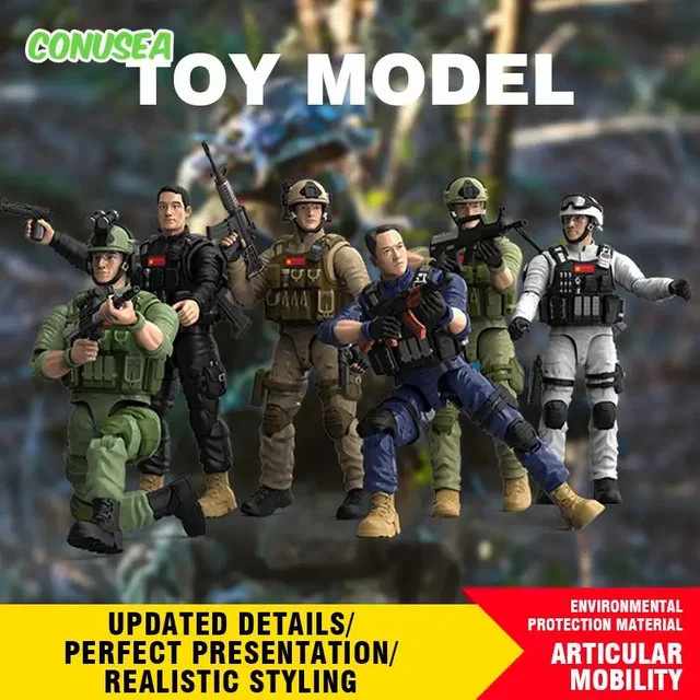 CONUSEA Armee Soldat Action Figur als buntes Militär Modell aus Kunststoff für Kinder und Sammler - Bild 1