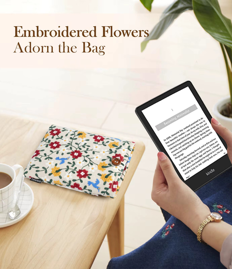 TiMOVO Schutzhülle für 7 Zoll Kindle Paperwhite und Colorsoft Signature Edition (2024) in Beige und Multicolour - Bild 2