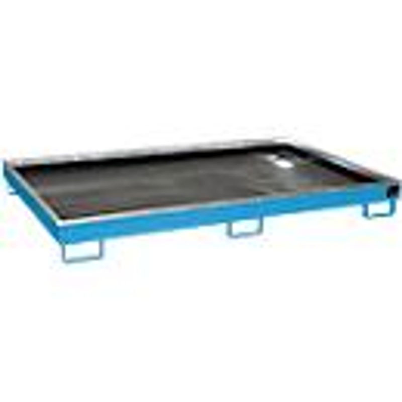 Bauer Regalwanne RW 2200-1 PE mit PE-Einsatz, lackiert, Lichtblau, B/T/H: 131,5 x 216,5 x 2,3 cm - Bild 3