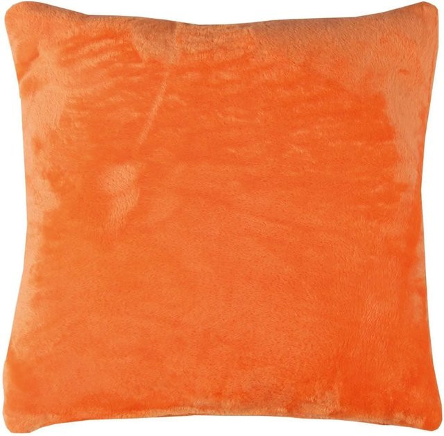 Bestlivings Dekokissen Kuschel Kissenbezug mit Reißverschluss, Orange, B/T/H: 45 x 45 x 45 cm - Bild 1