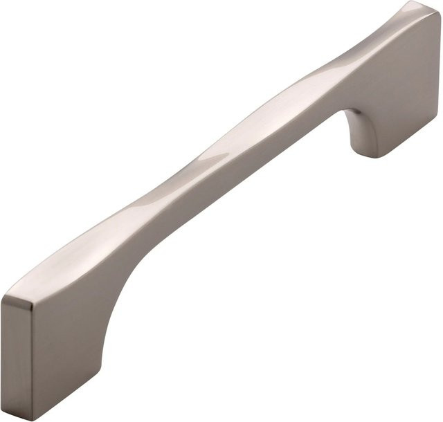 Siro Möbelgriff 2210 aus Metall im Edelstahleffekt, Farbe Silber, Lochabstand: 128 mm, 5 Stück - Bild 1