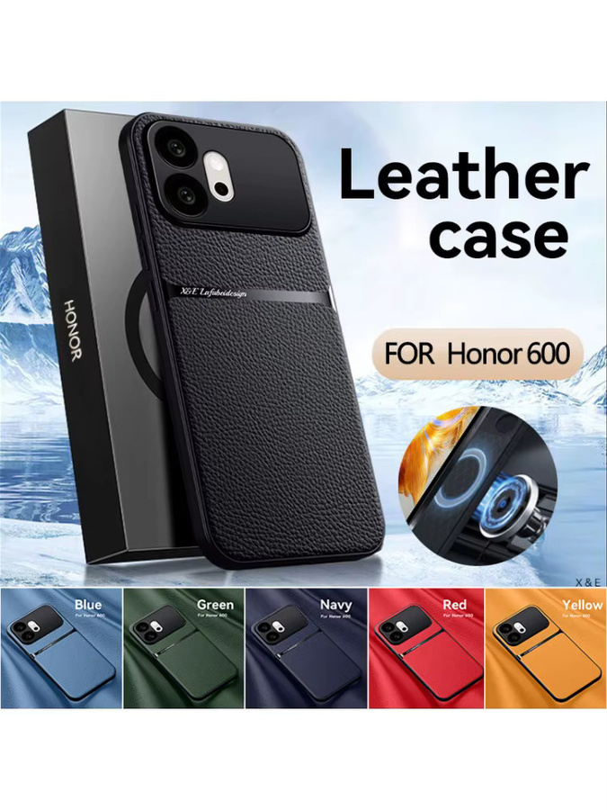 EUCAGR Luxus PU-Leder Handyhülle mit Magnetfunktion für Honor 600 Pro, Honor 600 Pro und Honor 600 Lite in Schwarz - Bild 6