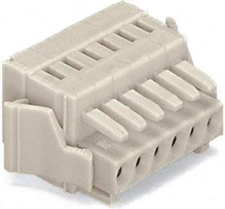 WAGO Buchsengehäuse-Kabel 734, 24 Polzahl, Rastermaß: 3,50 mm, Farbe: Grau, 734-124/037-000, 10 Stück - Bild 1