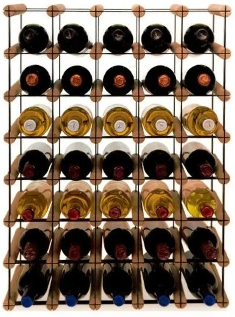 PROREGAL Modulares Weinregal Vinotega Mod aus massivem Kiefernholz, Braun geölt, H x B x T: 72,5 x 52,5 x 24,5 cm - Bild 1