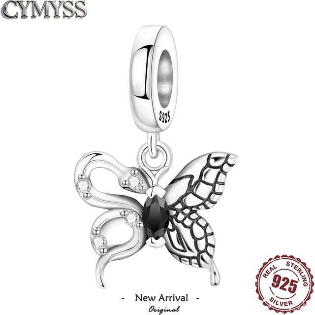 CYMYSS Anhänger Schmetterling Schlange, 925 Silber, Zirkonia, Damen - Bild 1
