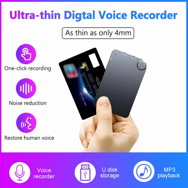 Oculta Digitales Diktiergerät als Mini-Flash-Laufwerk in Schwarz mit 4–64 GB Kapazität und 150 Stunden Laufzeit für professionelle MP3-Tonaufnahmen - Bild 1