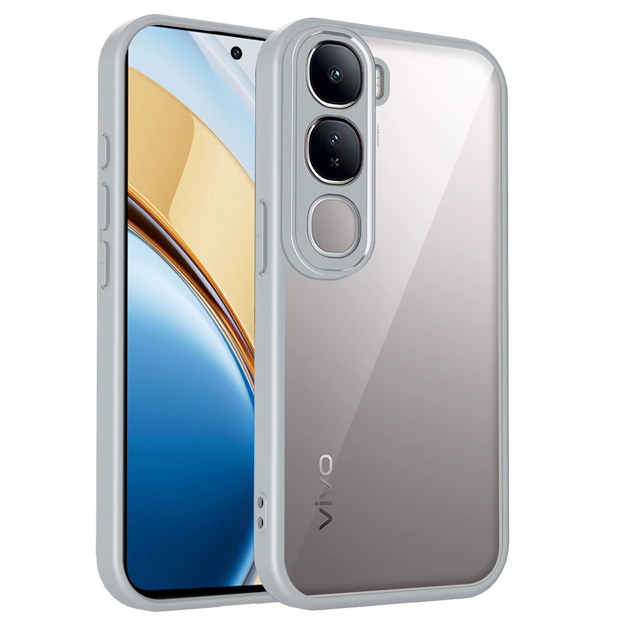 Vivo Y21d und Vivo Y31 5G Handyhülle aus Silikon mit Luftpolster-Stoßfänger und matter Rückseite in Transparent und Blau - Bild 2