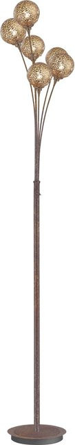 Paul Neuhaus Stehleuchte Greta 6-flammig G9 in Rost und Gold, Höhe: 181,2 cm - Bild 1