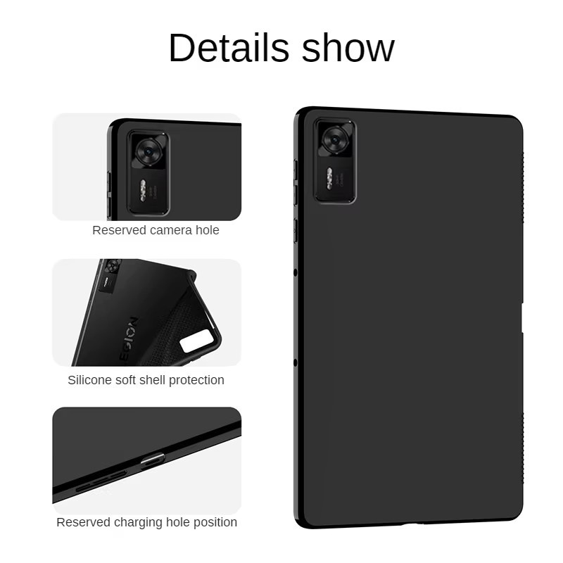 Schutzhülle aus weichem Silikon und TPU für Lenovo Legion Y700 2025 (4. Generation) 8,8 Zoll in Schwarz - Bild 3