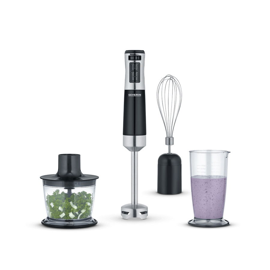 Severin Stabmixer 3772 mit Zubehör-Set in Schwarz, 600W - Bild 2