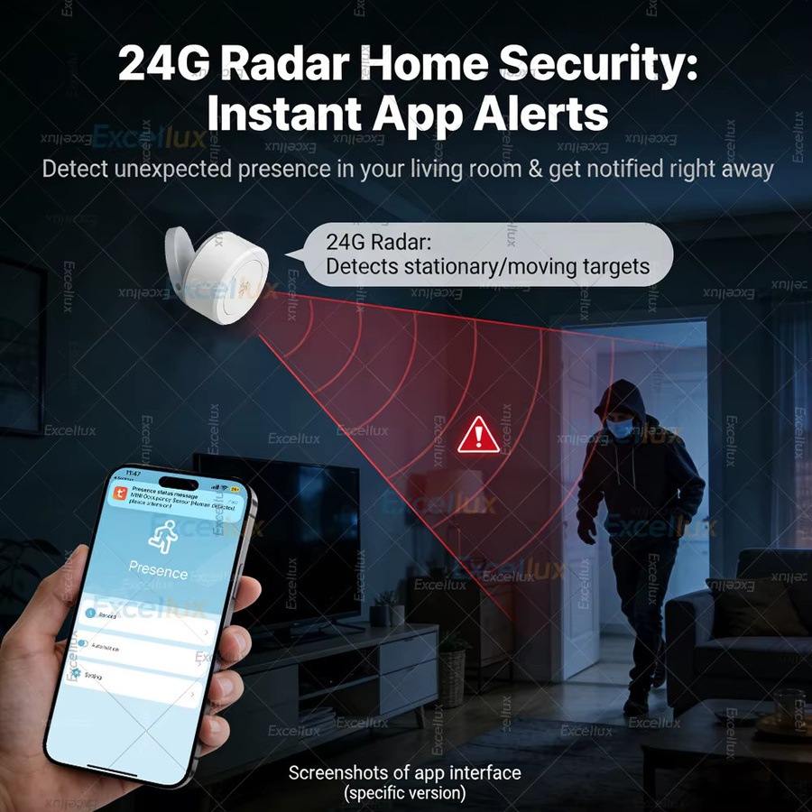 Tuya Zigbee 24G mmWave Radar-Anwesenheitssensor in Weiß zur Erkennung statischer Bewegungen für deine Tuya Z2M Smart Home Automation - Bild 4
