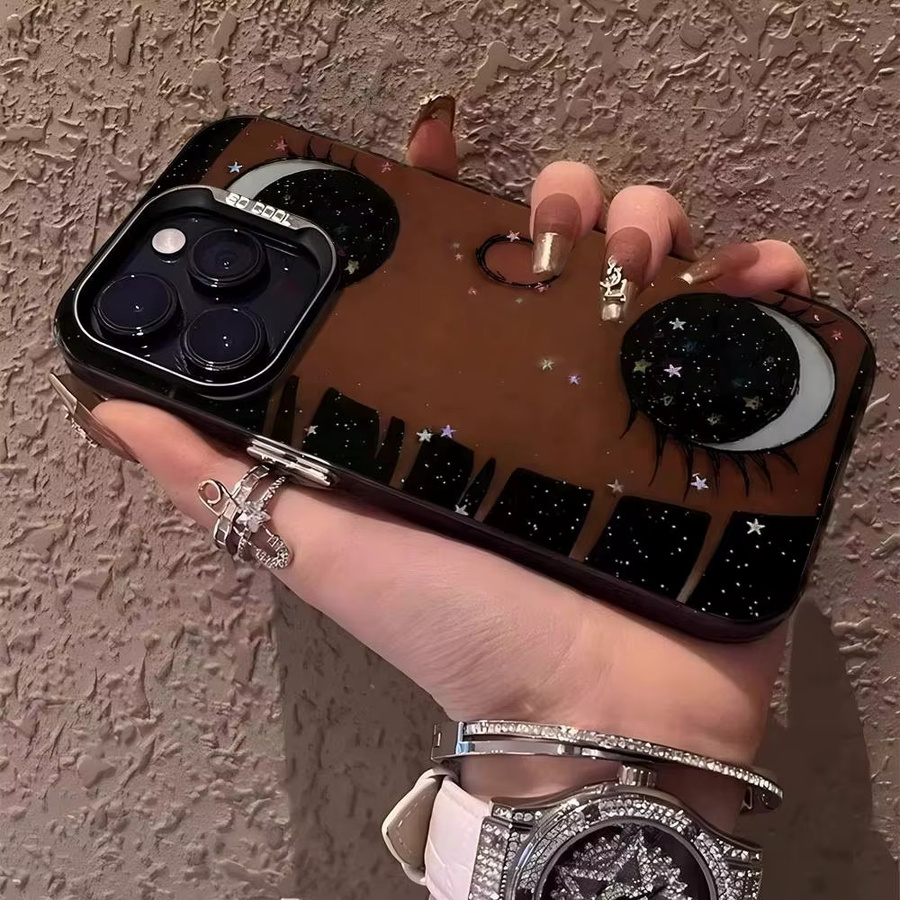 SKCCM Handyhülle mit Anime-Mädchen-Motiv in Schwarz für Samsung Galaxy S26 S25 Ultra S24 S23 FE S22 S21 Plus A56 A55 A54 mit harter matter Abdeckung - Bild 3