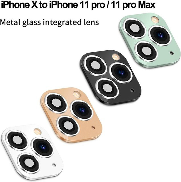 Displayschutzfolie aus Glas und Kameraobjektiv-Schutzfolie in Schwarz für iPhone XR, iPhone X bis iPhone 11 Pro Max - Bild 1