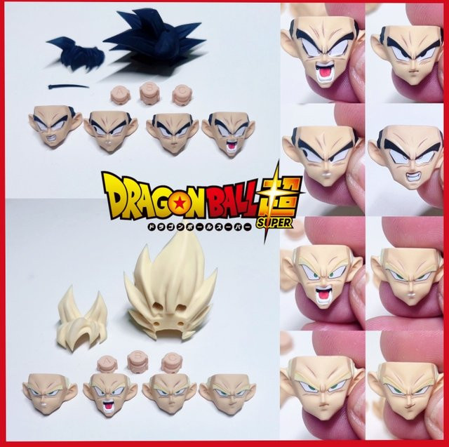 Dcg-Toys Dragon Ball Z Shf Ssj Super Saiyajin Son Goku Action Figure Headsculpts Haar Zubehör Kit, Zubehör - Bild 1