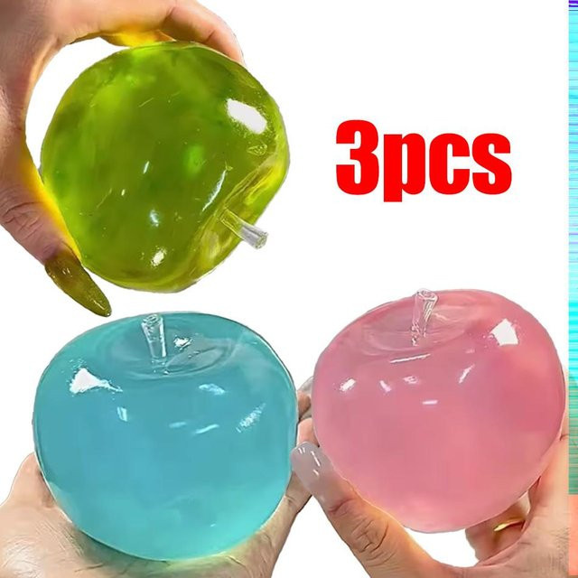 A Family Of Home Textiles Grüner Apfel Stressball, Weiches Fidget Sensorisches Spielzeug - Bild 1
