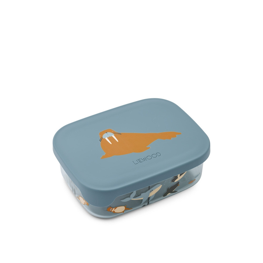 Liewood Arthur Tritan Lunchbox Brotdose mit Trennfächern in Blue Arctic Sea / Ocean View - Bild 1