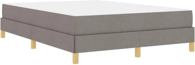 vidaXL Boxspringbett mit Taschenfederkern in Taupe, Breite: 160 cm, Tiefe: 200 cm, Höhe: 49 cm - Bild 1