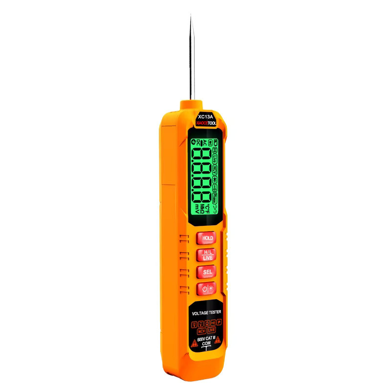 XIAOCETOOL Digitales Multimeter im Stifttyp, professionelles Messgerät mit 4000 Zählungen, berührungsloser AC/DC-Spannungs-, Ohm- und Diodentester, Orange - Bild 3