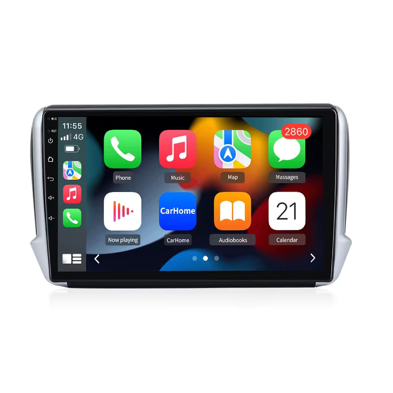 Junsun Android Auto Autoradio mit 10.0 Zoll IPS Touchscreen und Wireless Apple CarPlay für Peugeot 2008 und 208 in Schwarz - Bild 6