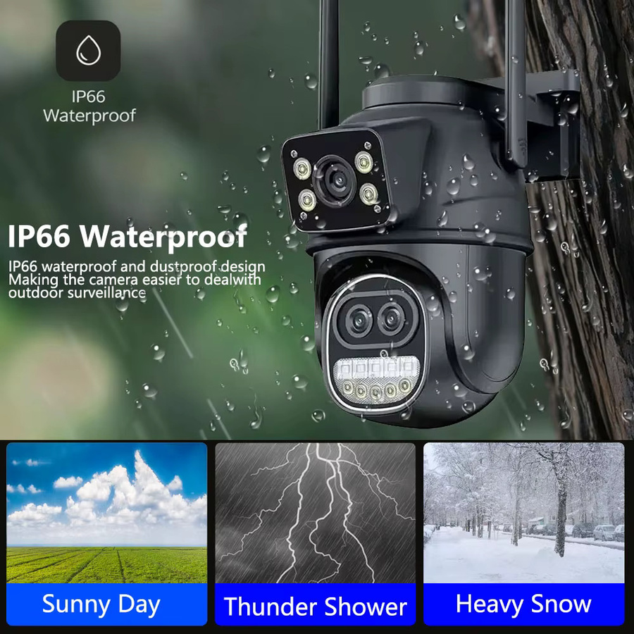 Overscam PTZ WLAN Sicherheits-IP-Kamera mit Dual Screen, 12 MP Auflösung, 8-fachem Zoom und automatischer Verfolgung via iCSee - Bild 6