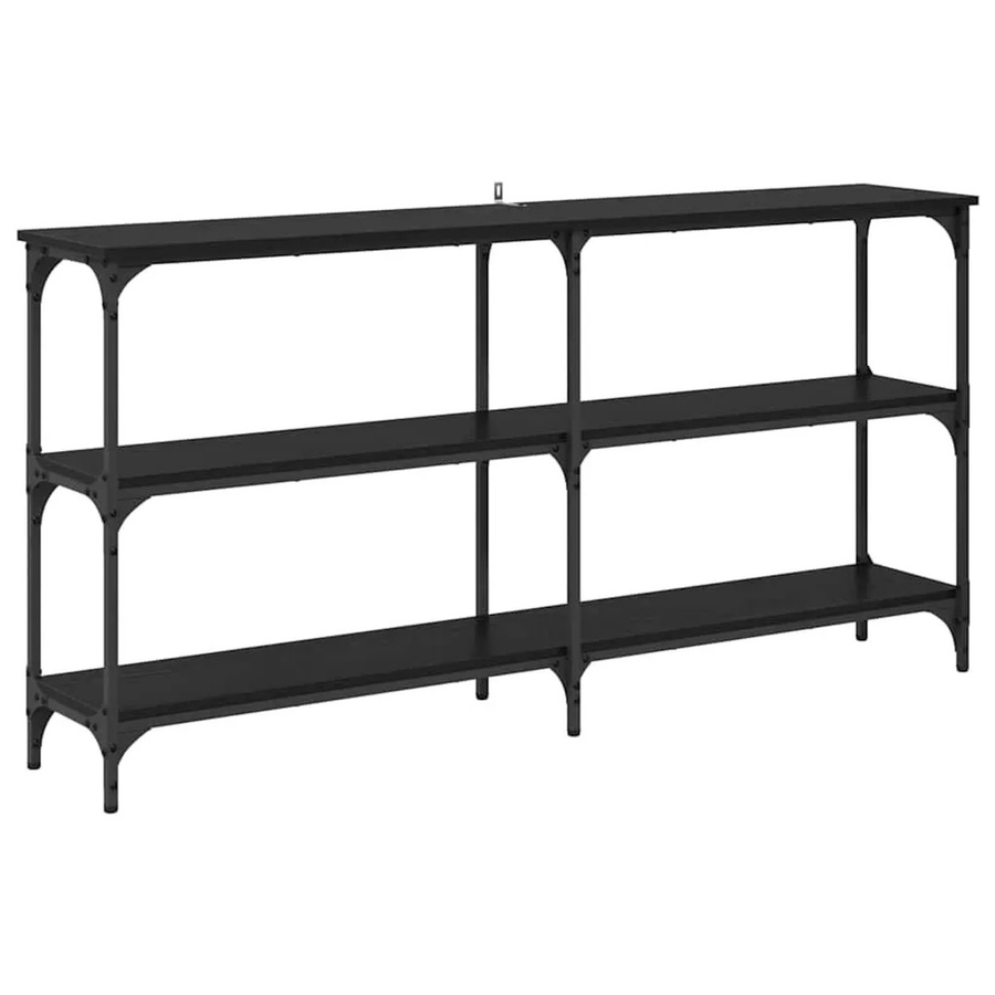 vidaXL Konsolentisch in Schwarz und Eichen-Optik im industriellen Stil, B/T/H: 150 x 29 x 75 cm - Bild 2
